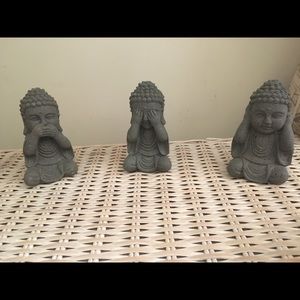 Three Miniature Buddha Figurines